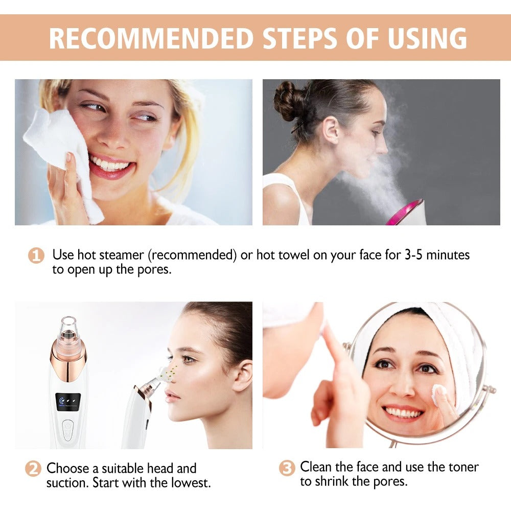 Electric Blackhead Remover Vacuum – Professional Pore Cleaner & Acne Removal Kit