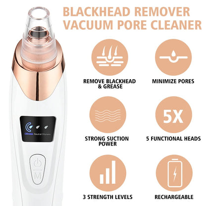 Electric Blackhead Remover Vacuum – Professional Pore Cleaner & Acne Removal Kit